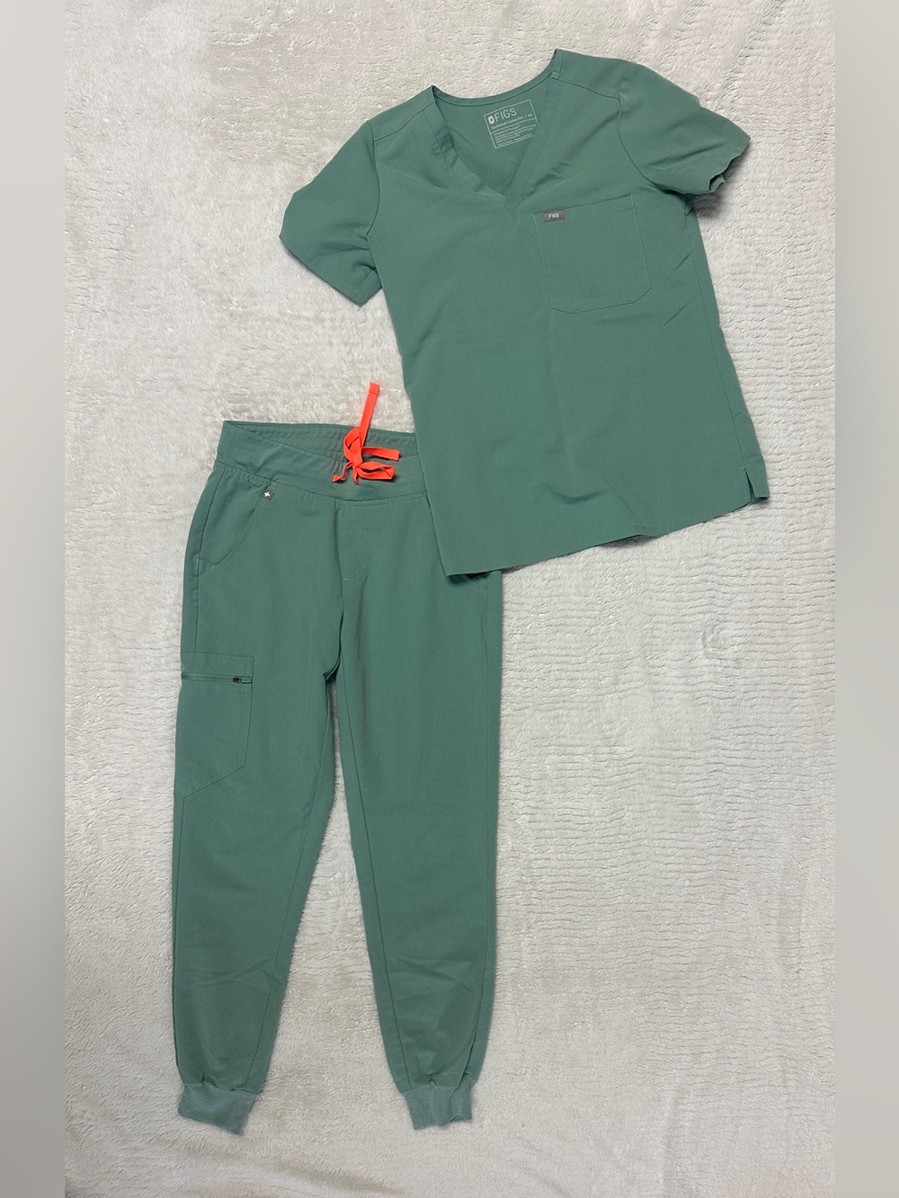 Figs Jade scrub set XS